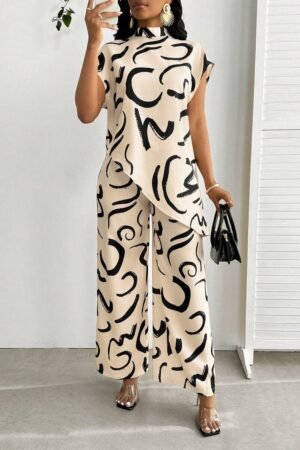 SHEIN Lady Women's Vacation Casual Solid Color Asymmetric Hem Shirt And Pants 2 Pieces Set Pant Suit Summer Sets Beach Beach Outfit For Women Beach Outfits For Women  Beach Fashion Women's Beach Fashion Beach Set Elegant Women's Set Beach Outfits For Women Vacation Outfits Women  Vacation Vacation Outfits For Women Holiday Outfits Summer Holiday Outfits  Holiday Holiday Outfits For Women Vacation Outfits Woman